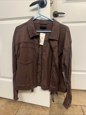 Evereve Raisen Brown Zippered Utility Jacket